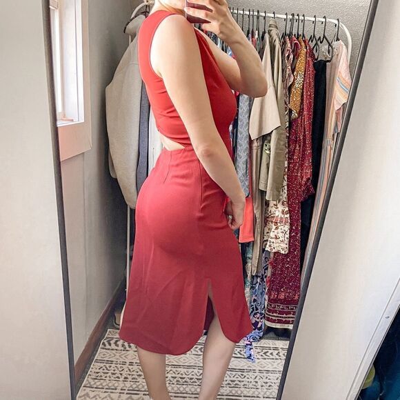 ALC Joselyn Cut Out Sheath Midi Dress Sleeveless 4 - Picture 8 of 8